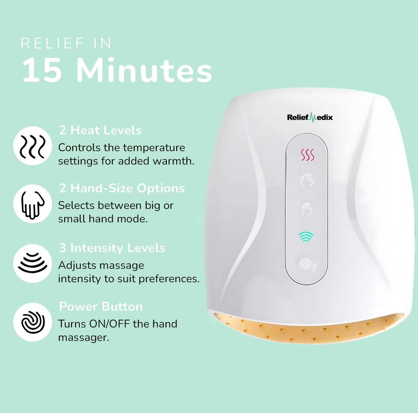 ReliefMedix Hand Massager with Heat & Compression Therapy